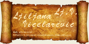 Ljiljana Vicelarević vizit kartica